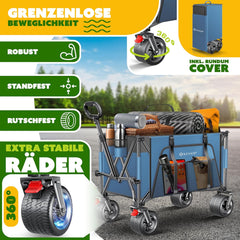 KESSER® Bolderkar - Opvouwbaar - Bolderwagen - Blauw