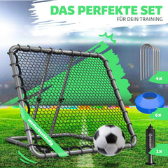 KESSER® Voetbal Rebounder - Kickback - Tchouk - 128x128cm - Grijs
