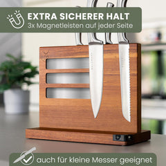Messenmagneet - Magneetstrip messen - Messenhouder - Hout - WALDWERK