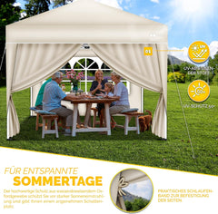 Tillvex® Zijwand voor paviljoen - 3x3m - Beige