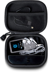 Lenco PBC-20 - Hoofdtelefoonetui met geïntegreerde powerbank - Hoofdtelefoondraagtas - 2200mAh powerbank - met micro-USB-kabel - USB - ON en uitgang - grijs