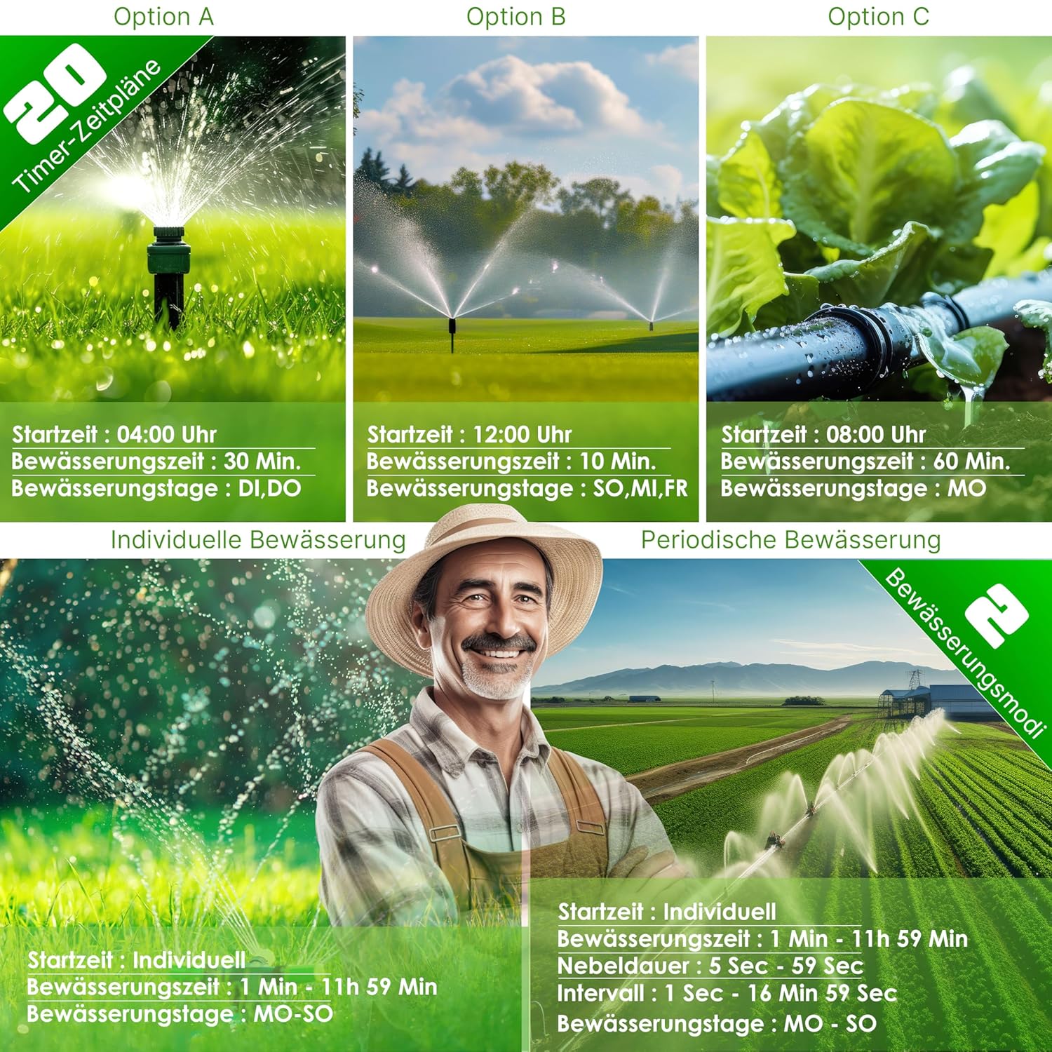 KESSER® Irrigatiebesturing - Irrigatiesysteem - Zwart •