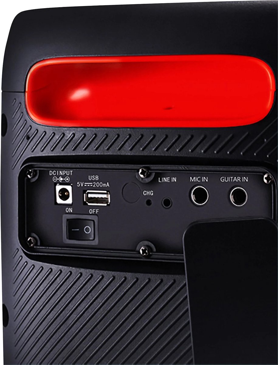 Lenco PA-KING - Draadloze Bluetooth Party Speaker - Met Verlichting en Microfoon - Zwart •