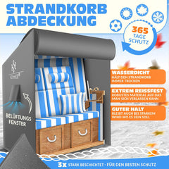 KESSER® Premium beschermhoes - Waterdicht - 155x90x160cm - Grijs