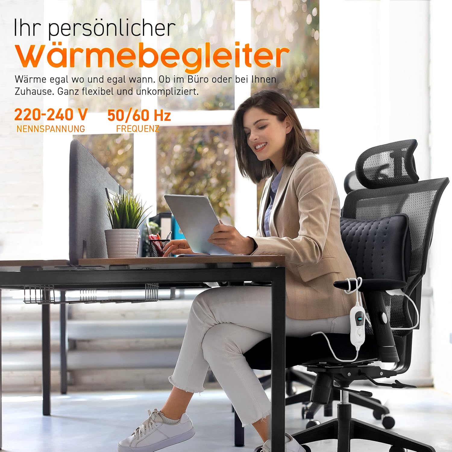 Sinnlein® Elektrisch verwarmingskussen - 100W - Antraciet