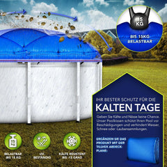 Zwembad kussen - Luchtkussen zwembad - 120x120 cm - Blauw - Tillvex®