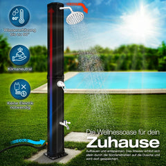 Buitendouche - Tuindouche - Zonneenergie - 60L - Zwart - Tillvex