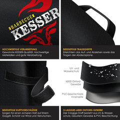 BBQ Hoes - Scheurbestendig - 147x61x122cm - Zwart - KESSER®