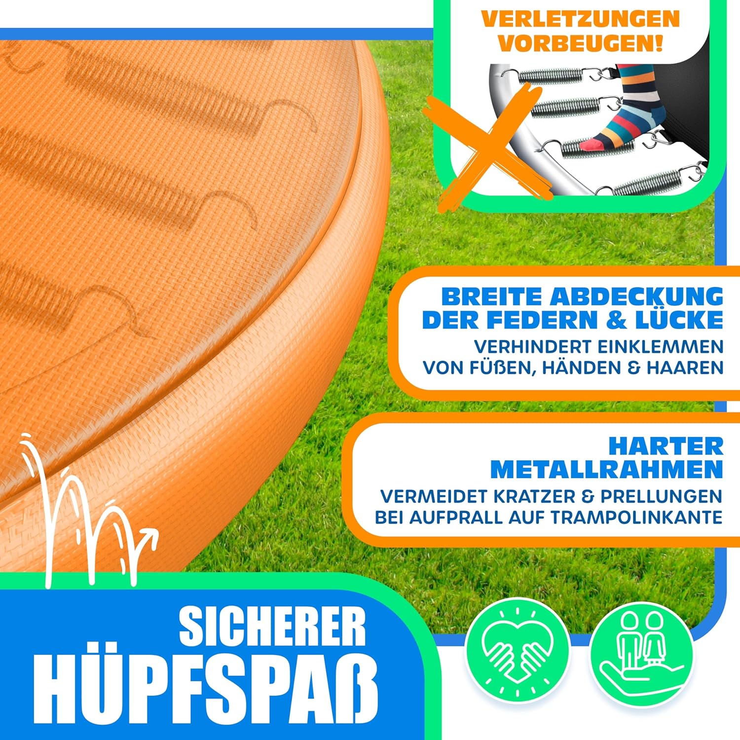 KESSER® Trampoline Randafdekking - Rand - Ø366cm - Oranje