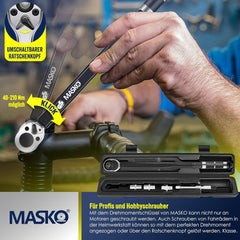 MASKO® Momentsleutel - 6-delig set - 40-210Nm - Zwart