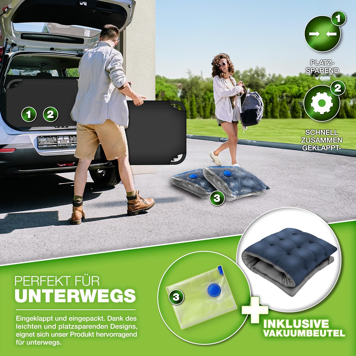 Ligbed - Ligstoel - Zonnebed - Opvouwbaar - Blauw - Tillvex® •