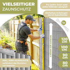 Balkonscherm - Balkondoek - Privacydoek - Zichtbreeknet - Zichtdoek -  60x300 cm - Grijs - KESSER®