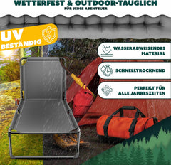 Ligbed - Ligstoel - Zonnebed - Opvouwbaar - Grijs - KESSER®