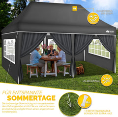Tillvex® Partytent - 3x6m - Paviljoen - Easy Up - Antraciet