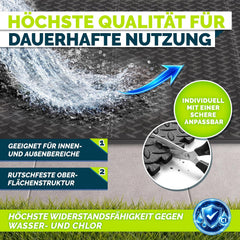 Zwembadtegels - Fitnesstegels - Foam tegels - 242x242 cm - Zwart - Tillvex®
