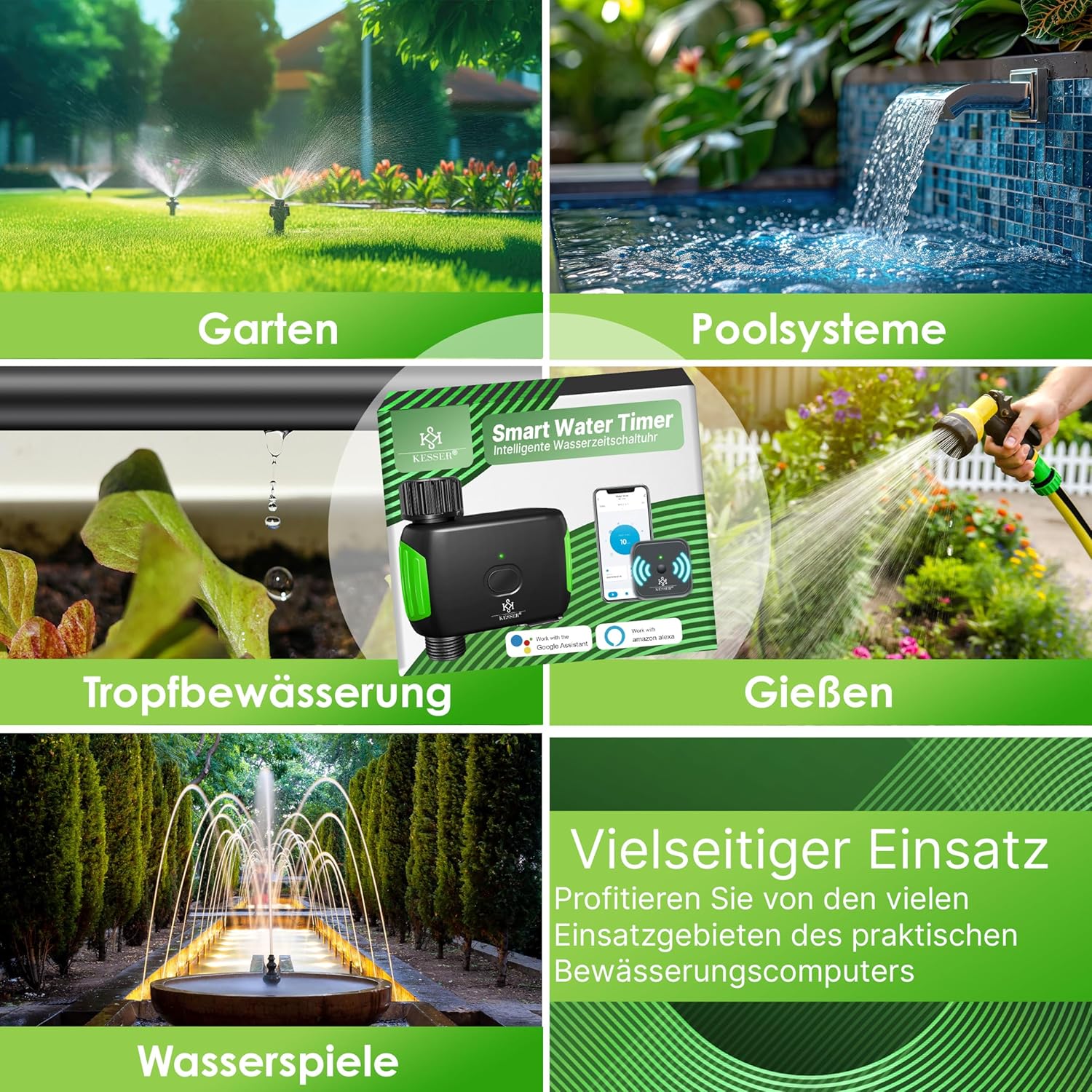KESSER® Irrigatiebesturing - Irrigatiesysteem - Zwart •