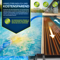 Zwembad verwarming - Solar mat - 120x300 cm - Zwart - Tillvex®