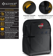 KESSER® Barbeque Hoes - Scheurbestendig - 76,5x66x109cm - Zwart