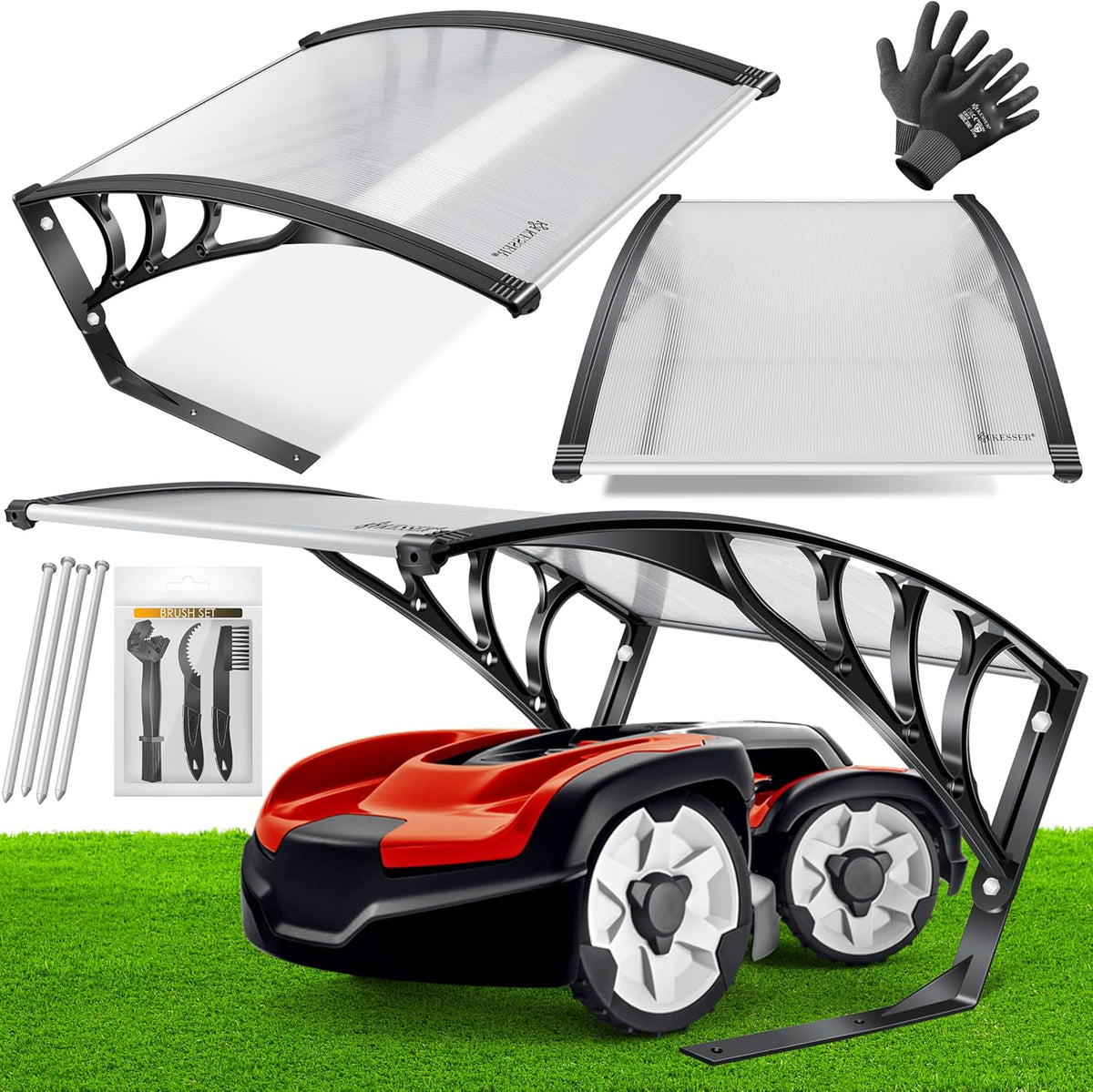 KESSER Garage robotmaaier - Weerbestendig - 82x103x47cm - Transparant