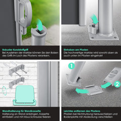 KESSER® Zijmarkies - Uittrekbaar - Luifel - 300x200cm - Donkergrijs