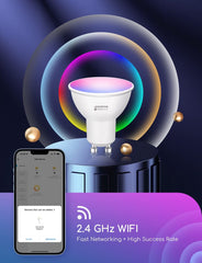 Aigostar LED Lamp GU10 - Dimbaar - App - 6.5W - 4 stuks •