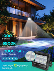 Aigostar 10Q4G - Solar Wandlamp - Dag Nacht Sensor - IP65 - Afstandsbediening - Buitenlamp Zonne Energie - 72 LEDS – LED Schijnwerper - 6500K - 100W - Zwart