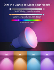 Aigostar LED Lamp GU10 - Dimbaar - App - 6.5W - 4 stuks •