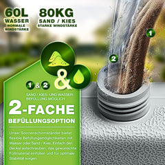 Tillvex® Parasoltegel - Parasolvoet  - Vulbaar tot 80 kg  - Grijs