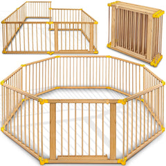 KIDUKU® XXL Babybox - Grondbox - Speelbox - Kinderbox - 7,2m - Bruin