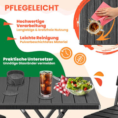 KESSER® Balkontafel - Tuintafel - Bistrotafel - Klapbaar - Antraciet