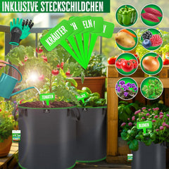 KESSER® 5x Plantenzak - 60L - Plantenzakken - Zwart •