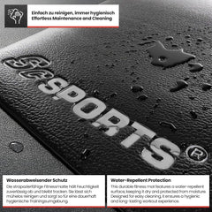 ScSports onderlegmat, beschermmat voor fitnessapparaten, loopband, hometrainer, halterbank, sporttoestellen, groot, zwart, 160L x 80B x 0.6D cm