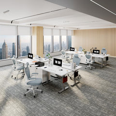 Zit sta bureau - Elektrisch - Verstelbaar - Bureauframe - Grijs - EC1S - FLEXISPOT