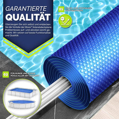 Tillvex® Zwembad zonnezeil - Afdekzeil - 450x220cm - Blauw