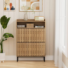 UEV Schoenenkast met 2 kleppen, smal, schoenenkast voor hal en woonkamer, schoencommode met kantelbeveiliging, schoenopslag, verstelbare scheidingswanden voor verschillende soorten schoenen