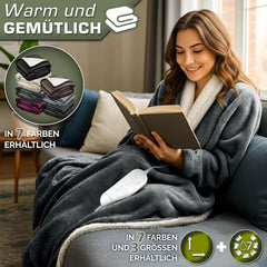Elektrische deken - Warmtedeken - 1 persoons - 160x120 cm - Donkergrijs - Sinnlein®