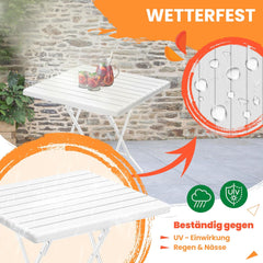 KESSER® Balkontafel - Tuintafel - Bistrotafel - Klapbaar - Wit