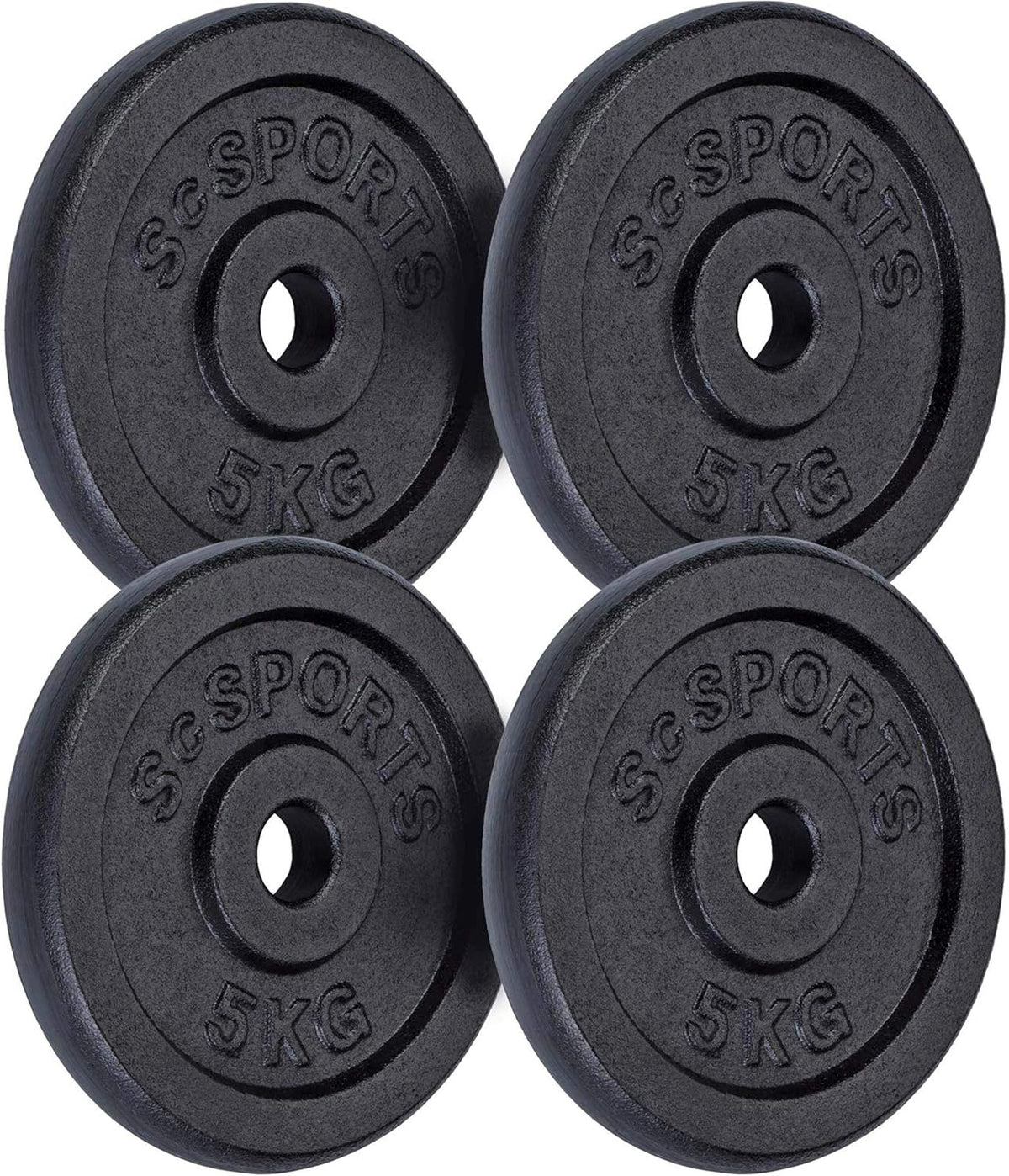 Halterschijven - Halter gewichten - 30 mm - Gietijzer - 4x5 kg - ScSPORTS®
