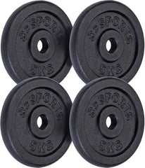 Halterschijven - Halter gewichten - 30 mm - Gietijzer - 4x5 kg - ScSPORTS®