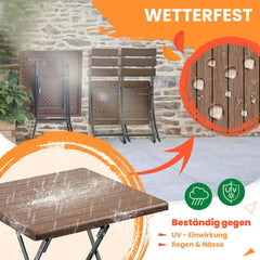 KESSER® Bistroset 2 Persoons - Tuinstoelen - Tuinset - Bruin