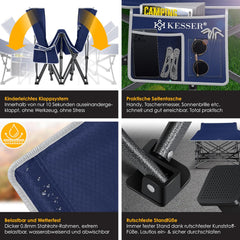 KESSER® Campingbed, veldbed, inklapbaar, incl. draagtas, campinglicht + zijzak, stabiel veldbed, 250 kg belastbaar, metalen buis, 600D Oxford-weefsel, draagbaar ligbed