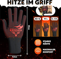 Ovenwanten - Ovenhandschoenen - Oranje - XXL - KESSER®