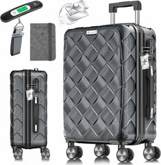 KESSER® Reiskoffer - 84L - ABS - Antraciet