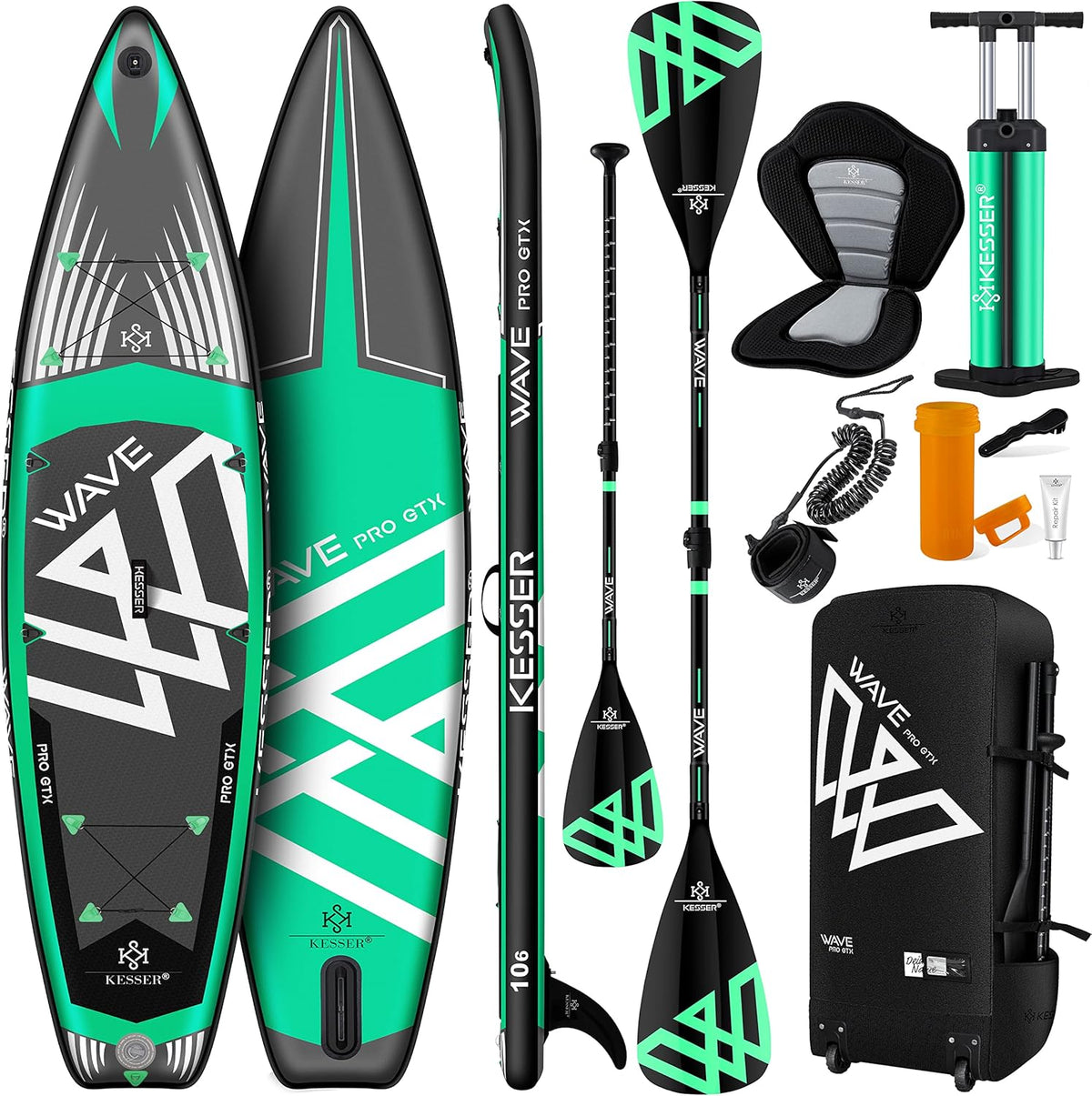 Sup Board - Opblaasbaar Paddle Board - 150 kg - Groen - KESSER® •