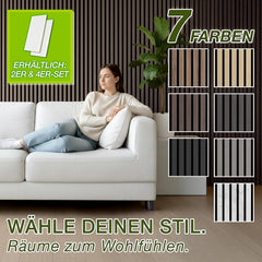 TRESKO® 2 stuks akoestische panelen hout 120 × 60 x 2,1 cm incl. kledinghaken | Houten panelen voor geluidsisolatie | Akoestische wandpanelen met montageset