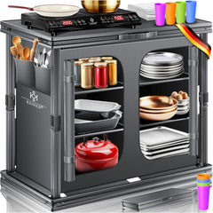 KESSER® Campingkeuken Opvouwbaar - Kampeerkeuken - Grijs