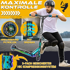 Stuntstep - Voor kinderen en volwassenen - Vouwbaar - Regenboog - RE:SPORT