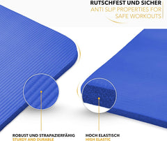Yogamat - Fitness mat - Sportmat - Yoga mat extra dik - Donkerblauw - TRESKO