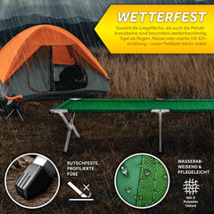 Veldbed - 1 Persoons - Kampeerbed - Stretcher - Groen - TRESKO®
