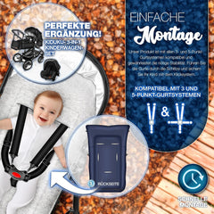 KIDUKU® Wintervoetenzak voor kinderwagen, buggy, babyzitje, blauw